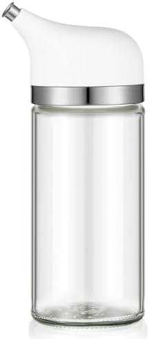 1 Pcs Soy Sauce Dispenser 6 oz, Glass Non Drip White