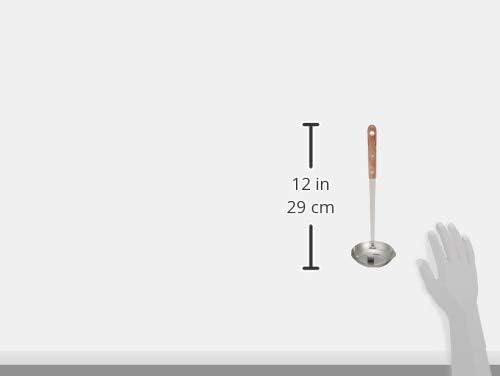 Frost Bird Seisakusho Pakka Wood Ladle Medium Stainless Steel Wood Pattern Made in Japan