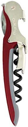 Franmara Soft-Touch Murano Two-Step Waiter Corkscrew with Nonstick Spiral (Burgundy)