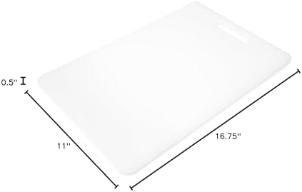 Fox Run Thick Plastic Bar Cutting Board, 11" x 17" x 0.5" Garnish Board