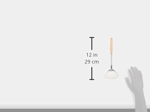 Endoshoji BOL6801 Professional Olive, Wok Spatula, Stainless Steel, Natural Wood, Made in Japan