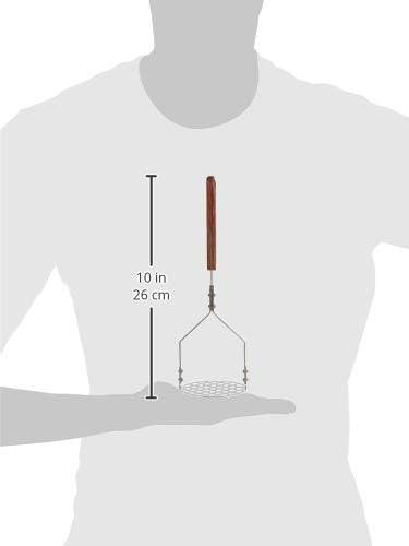 Frost Bird Seisakusho Pakka Wood Potato Masher, Stainless Steel, Wooden Pattern, Made in Japan