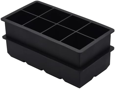 Bangp Large Ice Cube Tray for Whiskey,2 Pack,16 Slow-melting 2"Square Cubes