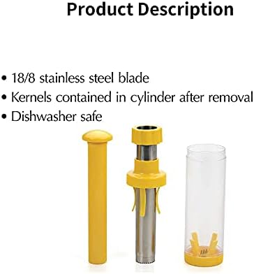 Safer Corn Thresher,Quick Corn Stripper,Stainless Steel Corn Cob Remover Cutter Corn Peeler,Removing Fresh Corn Kernels Tool,Manual Corn Threshing No Splatters,Practical Kitchen Gadgets,10.5 inch