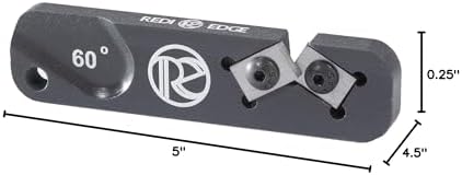 Redi-Edge Portable Knife Sharpener - Pocket knife Sharpener with Duromite Sharpening Element - Honing Rod at 60° for Kitchen, Home & Hunting - Compact Travel Knife Honing Rod