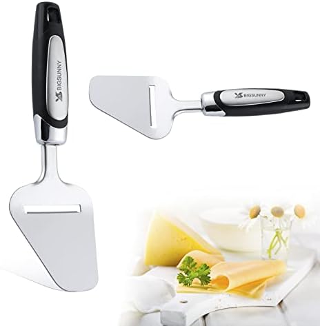 MSY BIGSUNNY Cheese Slicer, Heavy Duty Stainless Steel Cheese Plane Slicer Cheese Cutter with Non-slip Handle