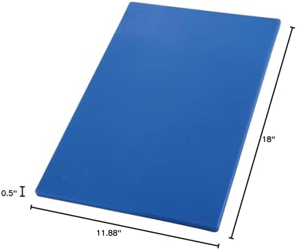 Winco Cutting Board, 12 x 18 x 1/2-Inch, Blue