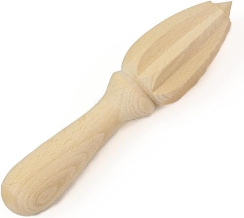 Wooden Citrus Reamer 6.1 Inches – Manual Lemon Squeezer and Citrus Juicer for Limes, Oranges, Lemons – Handheld Wooden Juice Extractor – Natural Brown Wood