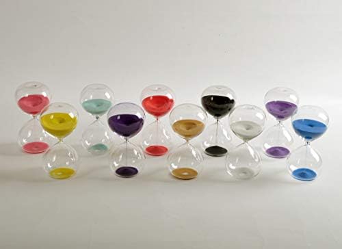 Graces Dawn Super Beautiful Transparent Glass Hourglass Sand Timer 60 Minutes with (Black)