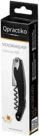 Stainless Steel Server Corkscrew | Durable & Elegant Design | Ergonomic Handle | Easy-to-Use Lever Mechanism | Ideal for Wine Enthusiasts | Model Q004