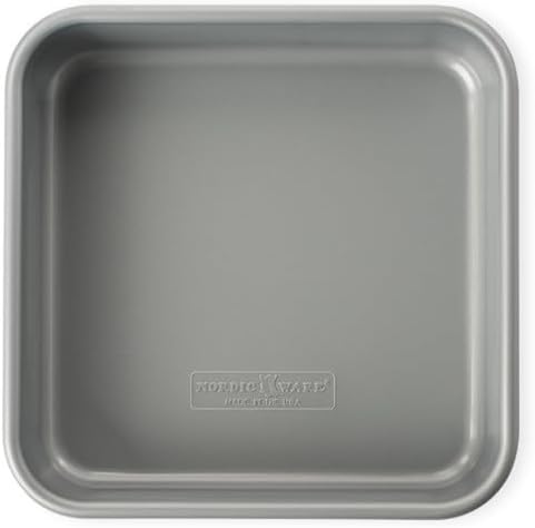 Nordic Ware Brilliant™ Colorful Bakeware 9-Inch Square Pan, Nonstick made without PFAS or PTFE for safe cooking; Reinforced steel rim prevents warping
