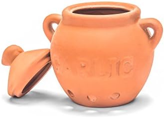 Fox Run Garlic Keeper, Terra Cotta, Red, 4.25 x 5.25 x 5.25 inches