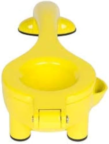 TableCraft V119 Metal Citrus Juicer, Yellow, Handheld Lemon and Lime Squeezer, Dishwasher Safe, Aluminum Alloy, For Perosnal and Professional Use
