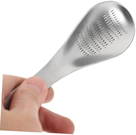Garlic Press 2pcs Garlic Ginger Fruits Root Vegetable Grater Spoon Stainless Steel Mincer Masher and Crusher for Kitchen Tool Rolling Pin