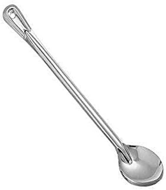 Winco Prime Stainless Steel Basting Spoon, NSF, Solid, 18"