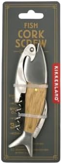 Kikkerland Lightwood Fish Corkscrew