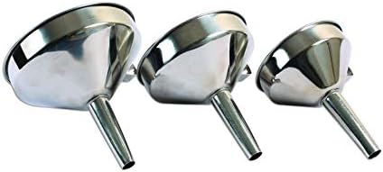 Laser 7099 Stainless Steel Funnel Set, Multi-Colour, Set of 3 Pieces
