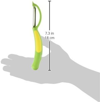 Kuhn Rikon Serrated Piranha “Swivel” Peeler 7.25” Green