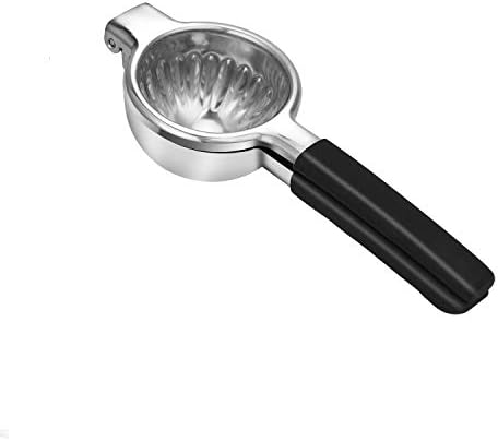 Stainless Steel Lemon Squeezer Hand Press Juicer, with Silicone Handles, Perfect for Juicing Oranges, Big Lemons & Limes