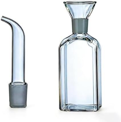 ELETON Rectangle Borosilicate Glass Oil Dispenser for Kitchen – Non-Drip Olive Oil Bottle, Leak-Proof Oil & Vinegar Cruet with Pour Spout(16 oz)