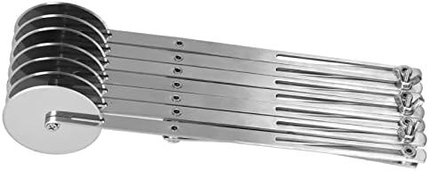 Dough Roller, Stainless Steel Multi Wheel Pastry Cutter for Biscuits Pizza Dough Baking Tools, Adjustable Divider with Locking Device for Even Portions, Professional Kitchen Supplies