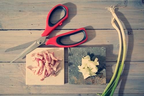 Arcos Series Prochef - Kitchen Scissors - Blade Stainless Steel 8" - Handle Polypropylene Red and Black color