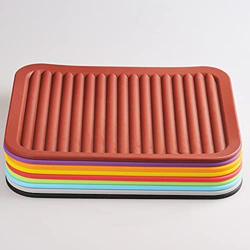 Silicone Trivets Mats for Hot Dishes and Hot Pots, Hot Pads for Countertops, Tables, Pot Holders, Spoon Rest Small Drying Mats Set of 2 Many Colors for Your Choose (Grey Blue)