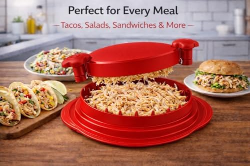 Chicken Shredder Tool Twist – Large Meat Shredder for Chicken Breast, Fast Manual Chicken Shredder Tool for Pulled Pork, Dishwasher Safe Handheld Meat Shredding Tool for Kitchen & BBQ