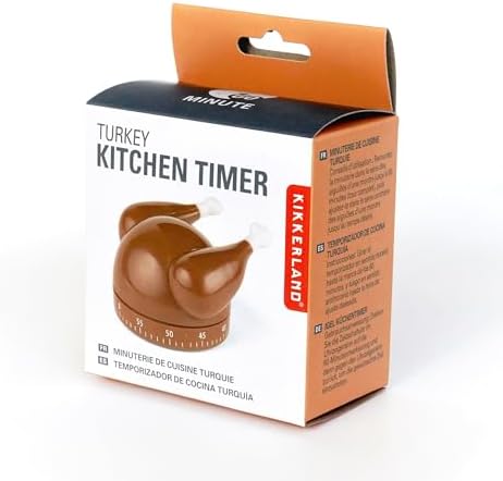 Kikkerland Turkey Timer – Fun Gadget for Home & Kitchen – 60 Minute Windup Timekeeper for Cooking – Perfect for Thanksgiving