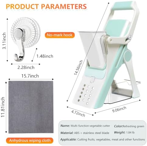 Potato French Fry Cutter, Mandoline Slicer for Kitchen - Vegetable Chopper, Food Slicer with Container, Onion Dicer with Safety Guard - Multi Vegetable Slicer for Healthy Cooking
