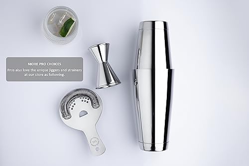Premium Professional Boston Shakers Set - 18oz Weighted Stainless Steel 304 Cocktail Shakers for Bartenders | Heavy-Duty Bar Tools with Anti-Slip & Easy-Clean Design (Double Weighted)