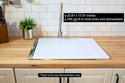 Thick Black Cutting Board 24x18 Extra Large 1" HDPP Plastic for Restaurants and Professional Kitchens, NSF Stamped - 13 lb