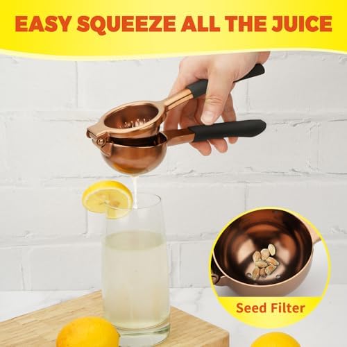 SHIKORI Lemon Squeezer,304 Stainless Steel Citrus Press Juicer