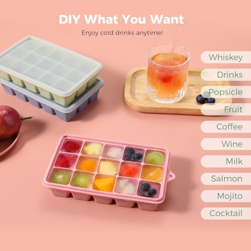 Silicone Ice Cube Trays With Lid