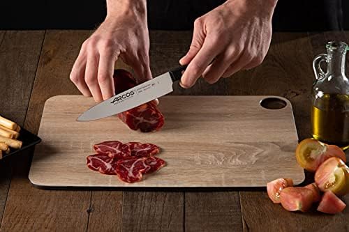 Arcos Chef Knife 6 Inch Stainless Steel. Cooking Knife to Cut and Peel Small Food. Ergonomic Polyoxymethylene Handle and 150mm Blade. Series Universal. Color Black