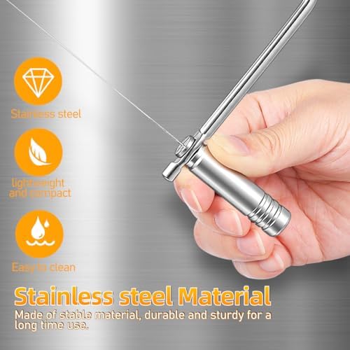 NUOBESTY Heavy Duty Cheese Slicer with Wire Stainless Steel Handheld Butter Cutter Compact Kitchen Tool 8.26X4.33In