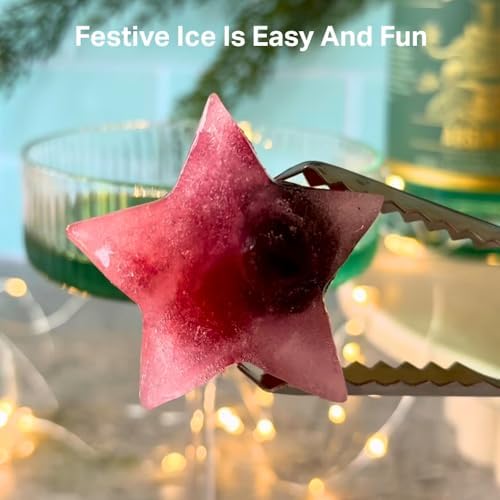 DRINKSPLINKS Star Ice Cube Tray. Large Star Ice Cube Mold.