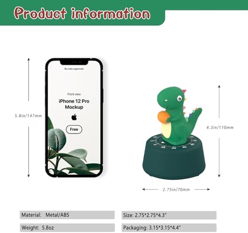 ELE DEPI Mechanical Kitchen Timer for Kids,Wind Up Egg Timer for Cooking.