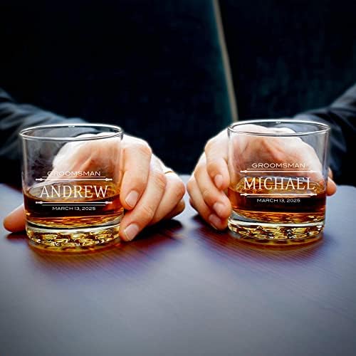 Bullet Whiskey Chilling Stones Gift Set - Whiskey Glasses and Wooden Box (Oakmont - Bullet Stones)