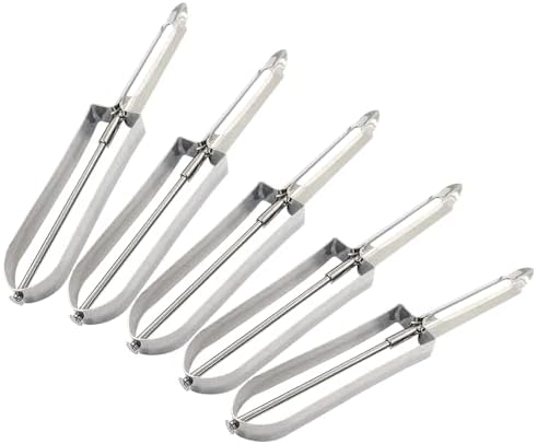 5 Pcs Stainless Steel Kitchen Vegetable Peeler