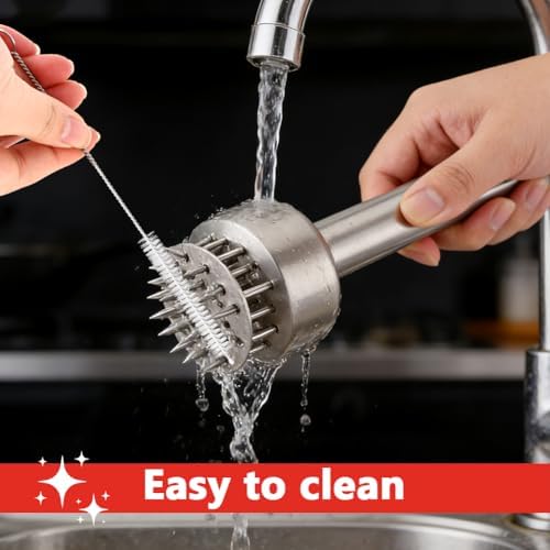 Meat Tenderizer Tool with 21 Sharp Needles 304 Stainless Steel