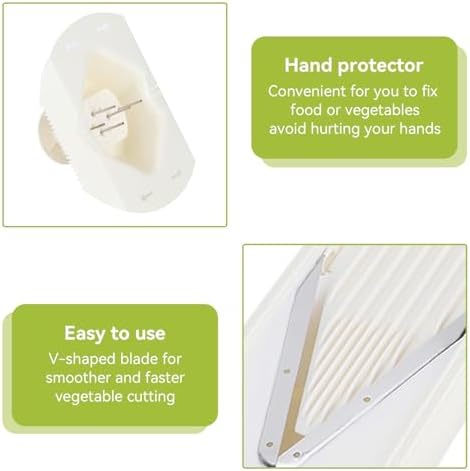 Mandoline Slicer, Adjustable Handheld Mandoline Slicer Stainless Steel Blade Vegetable Cutter for Fruits and Vegetables