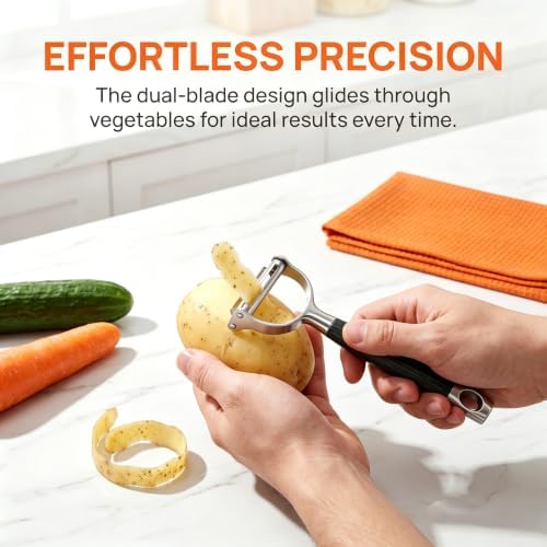 2-in-1 Julienne Peeler Vegetable Peeler for Kitchen, julian tool