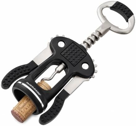 Fackelmann 7" of ABS Corkscrew and bottle opener, Grey/Black