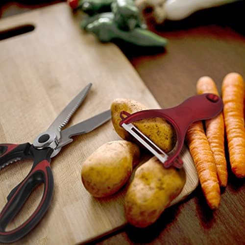 Premium 5-in-1 Kitchen Shears with Peeler Set - 10 Sets (10 Scissors & 10 Peelers)