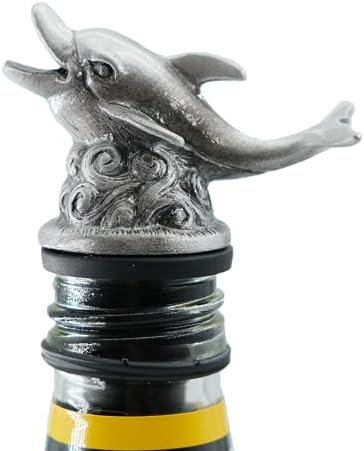 Animal Wine Aerator & Liquor Pourer for Bar,Home and Party Wine Pourer Aerator Festival Gift (Dolphin Silver Gray)