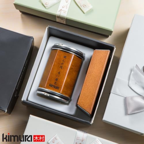 Kimura Professional Rolling Knife Sharpener, Knife Sharpening with Diamond & Ceramic Plates, 15° & 20° Magnetic Angle Guides, Ideal for Honing and Sharpening of all Chef Knives, Japanese Gift Box
