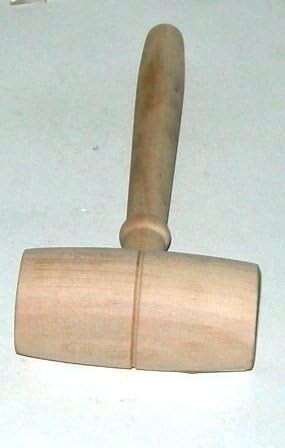 Wood Meat Tenderizer and Hammer 813a, 4x9 Centimeters 21 Centimeters Long
