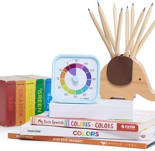 Time Timer MOD - Home Edition - Rainbow Wheel - Individual Sized 60 Minute Visual Countdown Timer with 5 Minute Color Segments for Kids, Toddlers, Students, with Silent Operation (Multicolor)