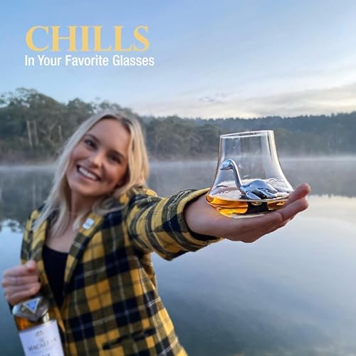 Whisky Stone Gift Set – Scotch Ness Monster Chilling Stone with Premium Gift Box – Funny Whiskey Gift for Men – Bourbon Drink Accessory – Father's Day, Birthday